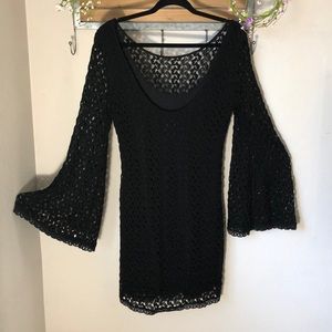 Free People Black Lace Dress